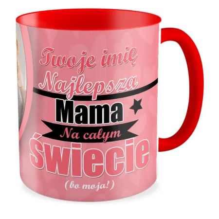 FOTO Kubek czerwony 330ml dla MAMY